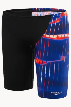 Jammers|Speedo Boys Linear Lava Jammer Black/Blue