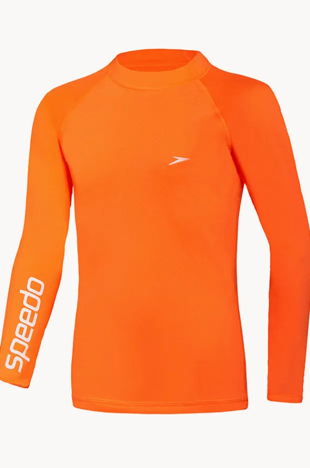 Rashies|Speedo Boys Long Sleeve Suntop Fluro Orange