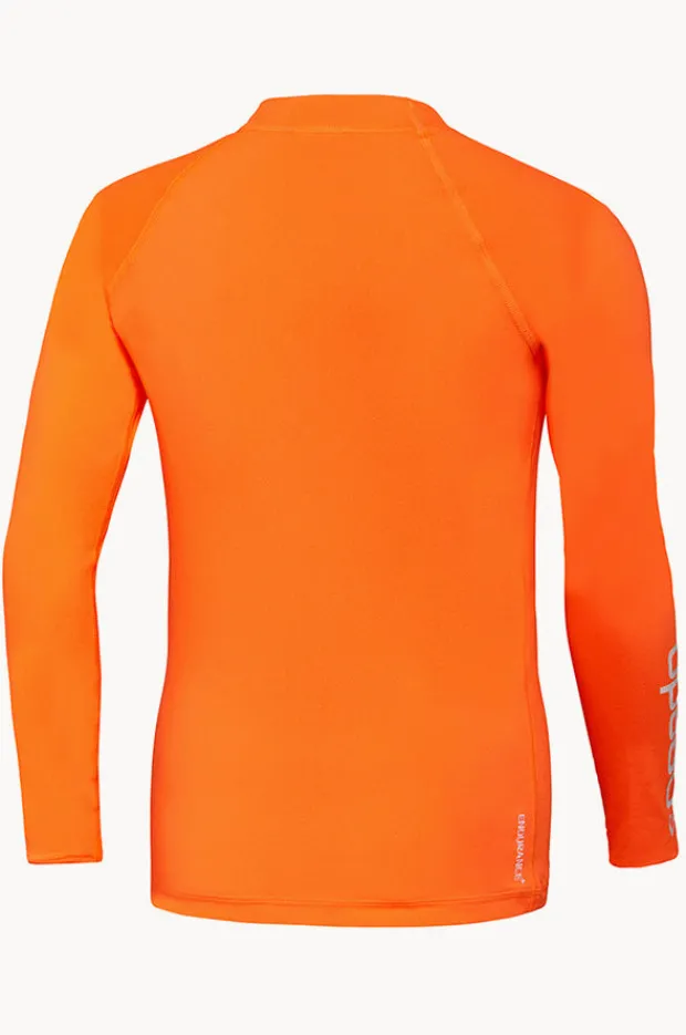 Rashies|Speedo Boys Long Sleeve Suntop Fluro Orange