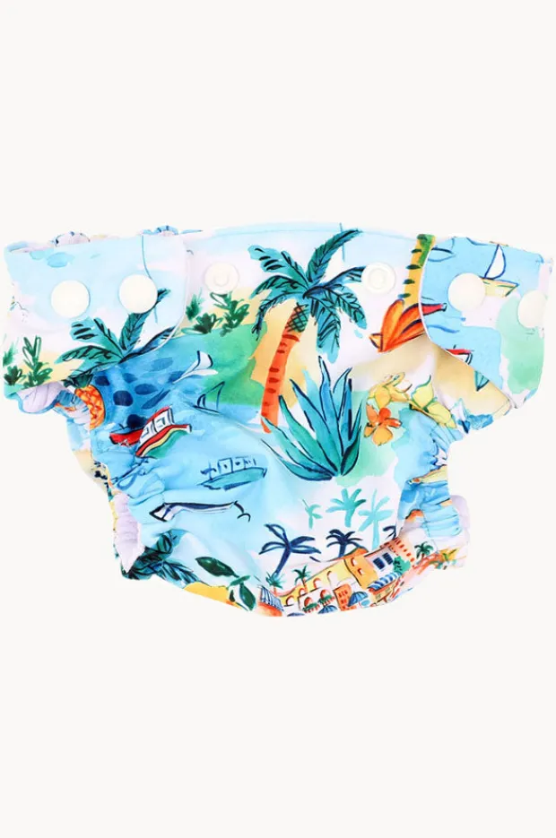 Swim Nappies|Minihaha Boys Luca Aqua Nappy Blue/multi