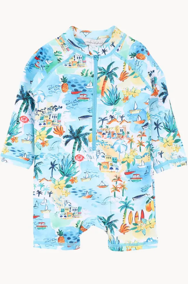 Rashies & Sunsuits|Rashies & Sunsuits|Minihaha Boys Luca Sunsuit Blue/Multi