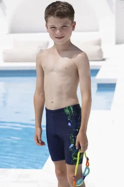 Jammers|Zoggs Boys Mako Mid Jammer Navy/Green