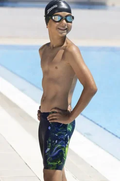 Jammers|Zoggs Boys Mako Mid Jammer Navy/Green