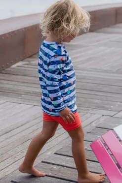 Rashies & Sunsuits|Rashies & Sunsuits|Milky Boys Marine Suntop Navy/white