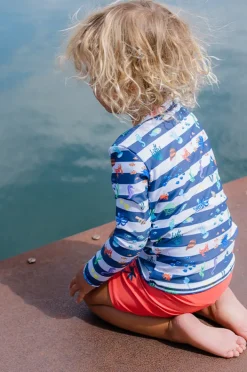 Rashies & Sunsuits|Rashies & Sunsuits|Milky Boys Marine Suntop Navy/white