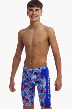 Jammers|Funky Trunks Boys Messy Messy Messy Jammer Blue/red