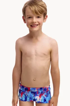 Trunks|Funky Trunks Boys Messy Messy Messy Trunk Blue/red