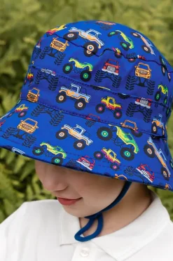 Headwear|Bedhead Boys Monster Truck Classic Bucket Hat Dark Blue