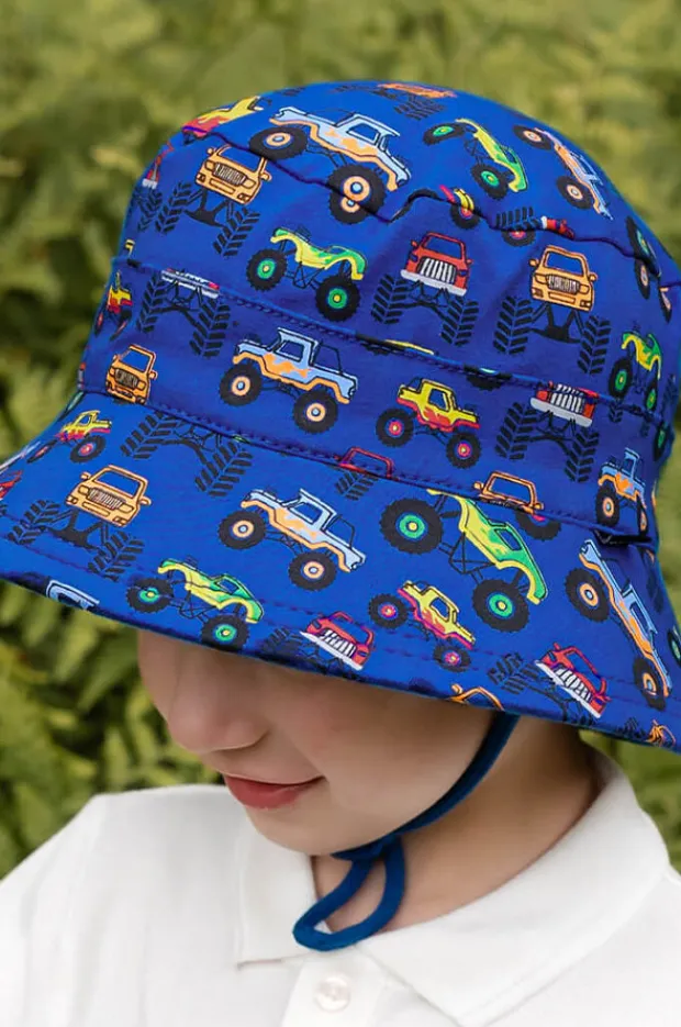 Headwear|Bedhead Boys Monster Truck Classic Bucket Hat Dark Blue