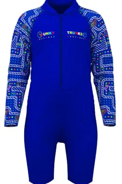 Rashies & Sunsuits|Rashies & Sunsuits|Funky Trunks Boys Much Munchies Sunsuit Blue/multi