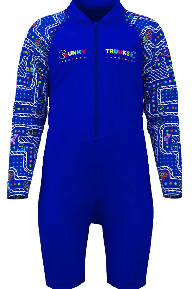 Rashies & Sunsuits|Rashies & Sunsuits|Funky Trunks Boys Much Munchies Sunsuit Blue/multi