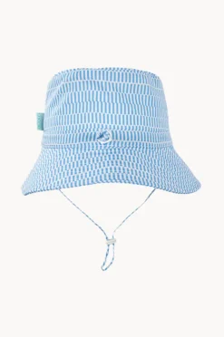 Hats|Acorn Boys Mykonos Wide Brim Bucket Hat Blue/white