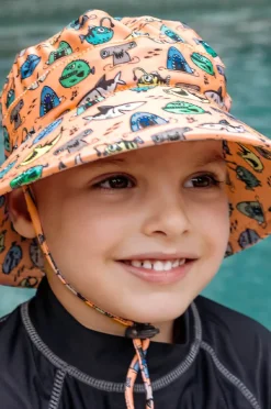 Hats|Bedhead Boys Nippers Classic Bucket Sunhat Orange