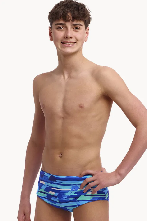 Trunks|Funky Trunks Boys Pace Racer Trunk Blue