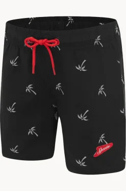 Boardshorts|Speedo Boys Palm Shorties Boardshort Black/grey