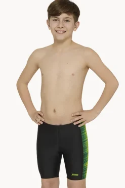 Jammers|Zoggs Boys Pipeline Panelled Mid Jammer Black/Green