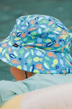 Hats|Bedhead Boys Pisces Classic Bucket Sunhat Blue/Multi