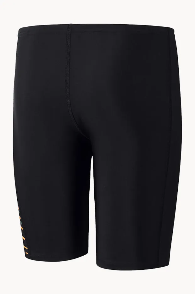 Jammers|Speedo Boys Plastisol Placement Jammer Black/orange