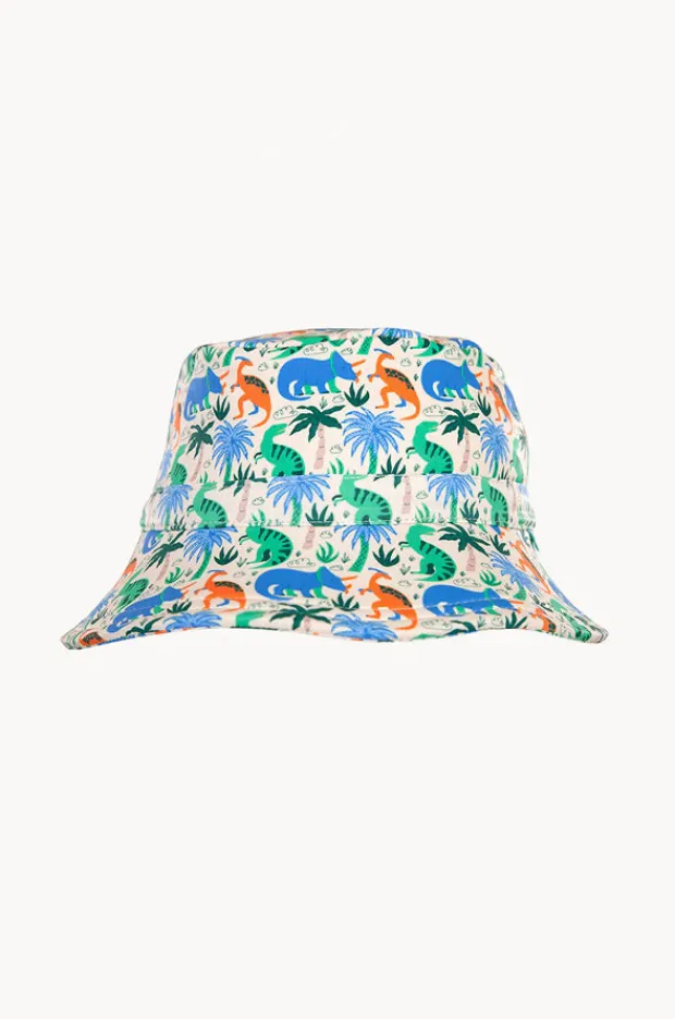 Hats|Acorn Boys Prehistoric Swim Bucket Hat Cream