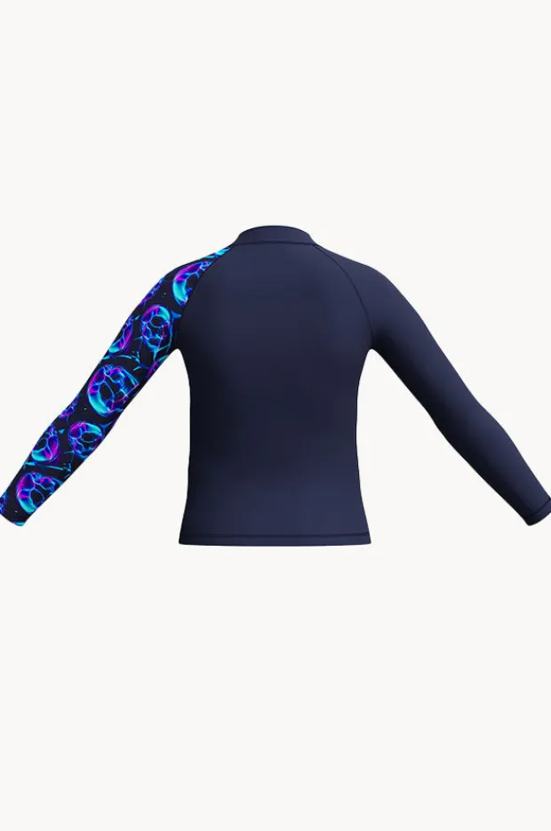 Rashies|Speedo Boys Print Long Sleeve Suntop Peacoat