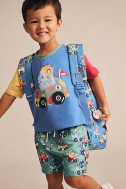 Boardshorts|Huxbaby Boys Racer Dino Swim Short Green