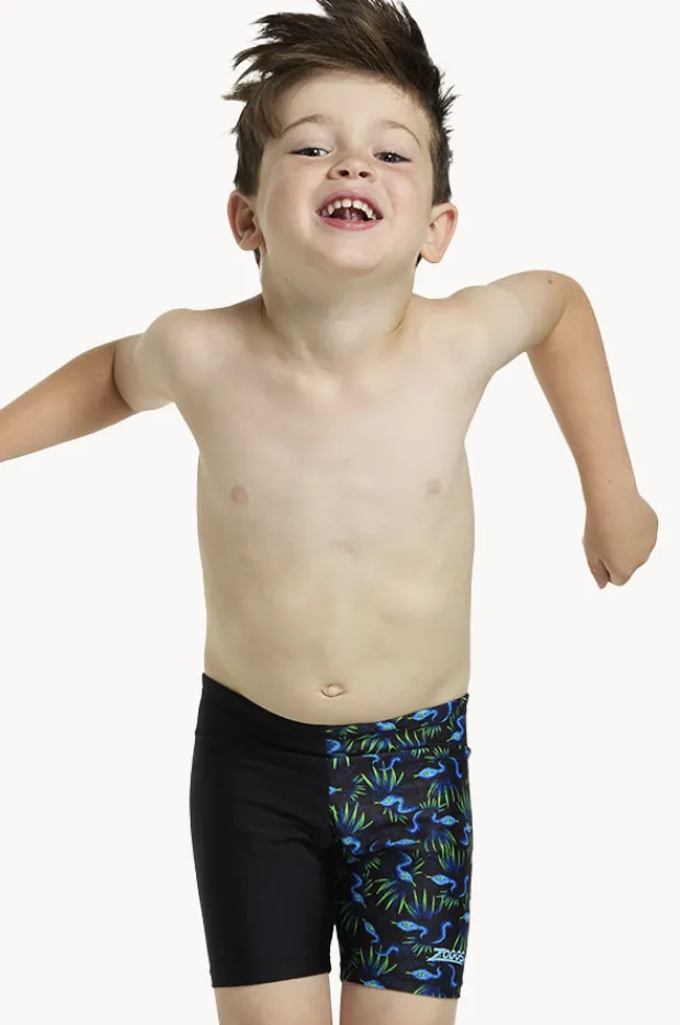 Jammers|Zoggs Boys Reptile Midi Jammer Black/blue