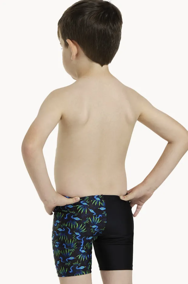 Jammers|Zoggs Boys Reptile Midi Jammer Black/blue
