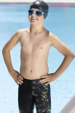 Jammers|Zoggs Boys Rex Mid Jammer Black/Yellow