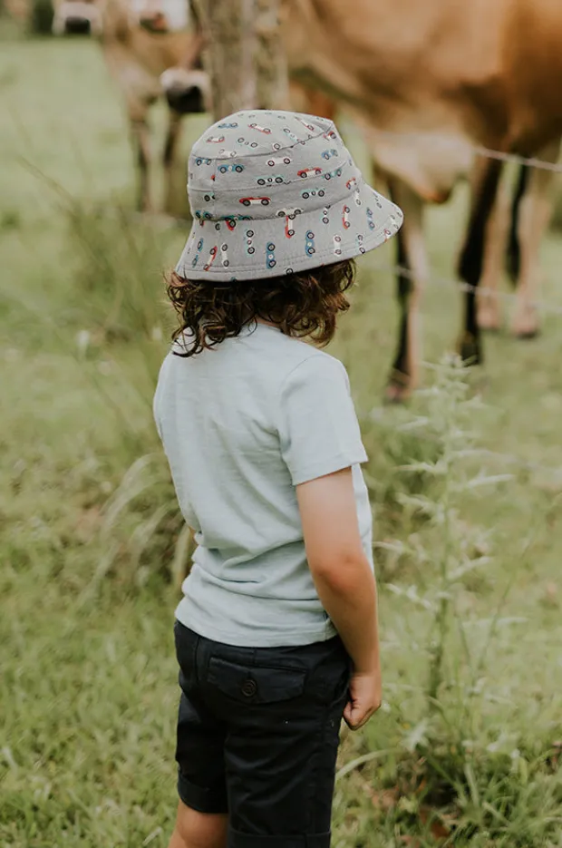 Hats|Bedhead Boys Roadster Classic Bucket Hat Grey
