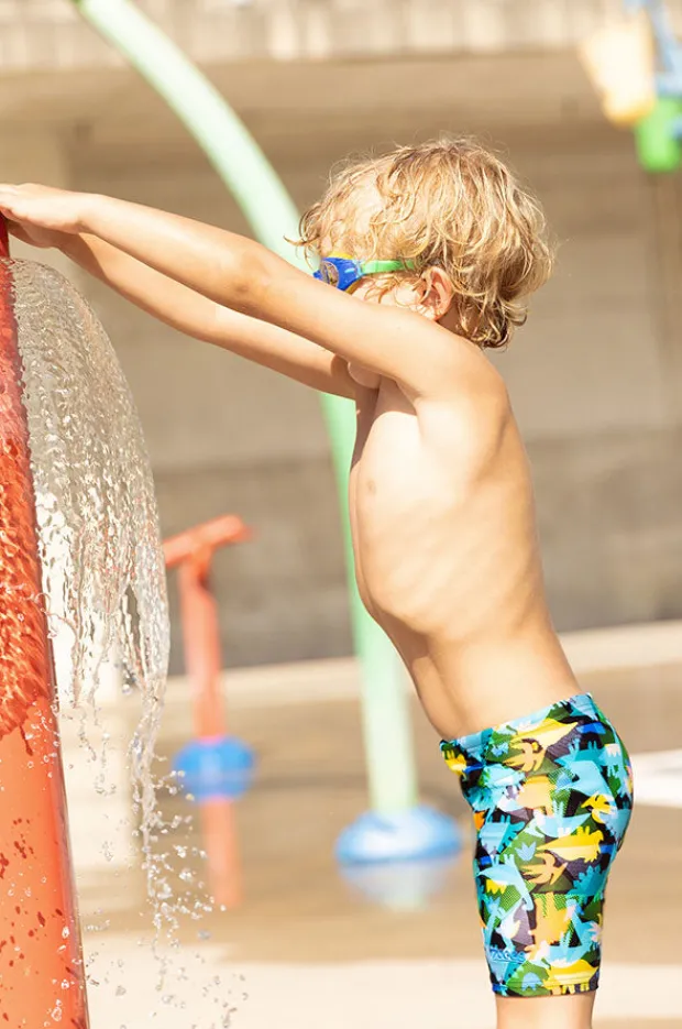 Jammers|Zoggs Boys Saurus Midi Jammer Black/multi