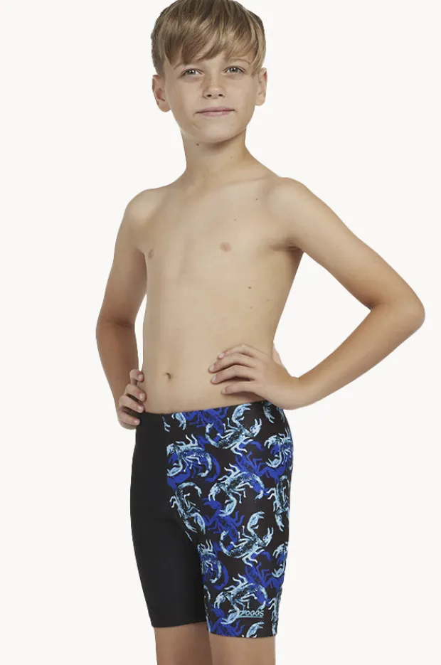 Jammers|Zoggs Boys Scorpio Mid Jammer Black/Blue