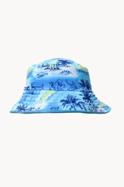 Hats|Salty Ink Boys Shipwrecked Reversible Sunhat Ocean