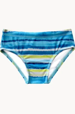 Briefs|Salty Ink Boys Shipwrecked Stripe Racer Brief Blue/yellow