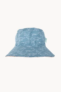 Hats|Acorn Boys Sketch-A-Saurus Wide Brim Bucket Hat Blue/white