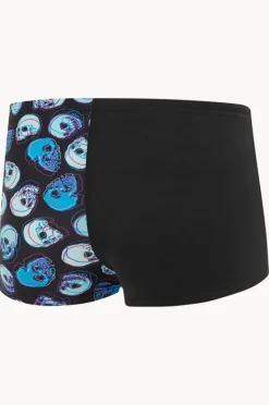 Trunks|Trunks|Speedo Boys Skull V Cut Aquashort Black/blue