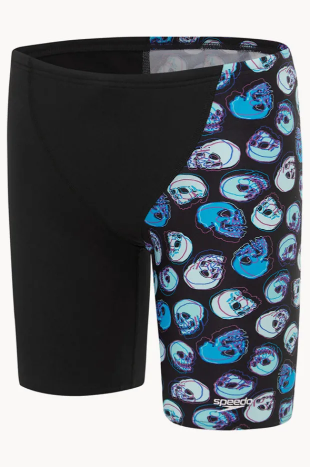 Jammers|Jammers|Speedo Boys Skull V Cut Jammer Black/blue