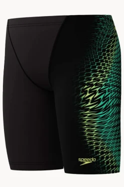 Jammers|Speedo Boys Skulls V Cut Jammer Black/green