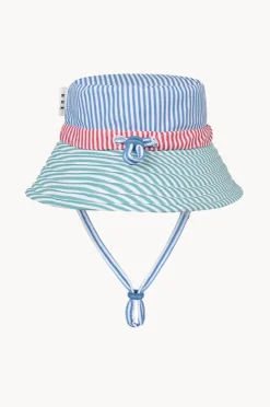 Hats|Huxbaby Boys Spliced Stripe Swim Hat Multi