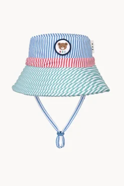 Hats|Huxbaby Boys Spliced Stripe Swim Hat Multi