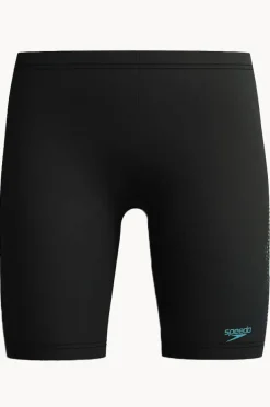 Jammers|Speedo Boys Sport Logo Jammer Black/Blue