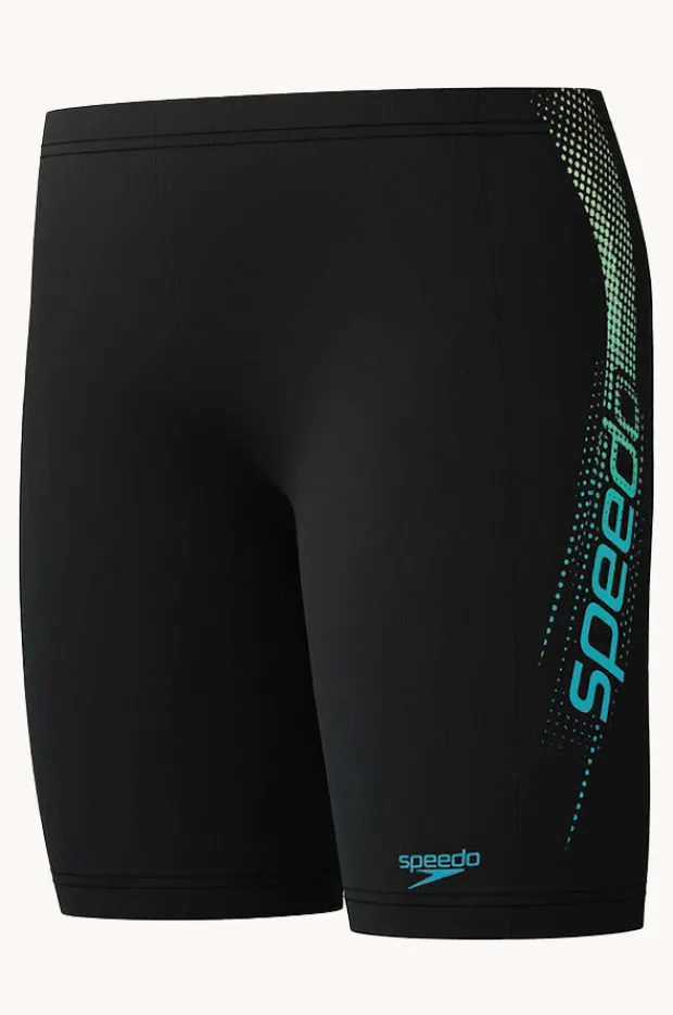 Jammers|Speedo Boys Sport Logo Jammer Black/Blue