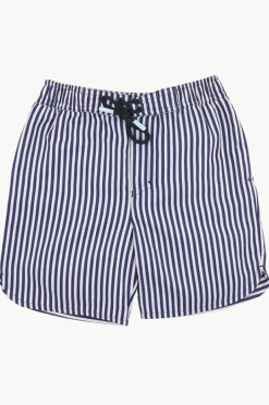 Boardshorts|Minihaha Boys Stripe Boardshort Navy
