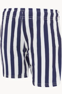 Boardshorts|Speedo Boys Stripe Shorties Boardshort Navy/white