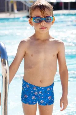 Trunks|Zoggs Boys Super Sushi Hip Racer Trunk Blue