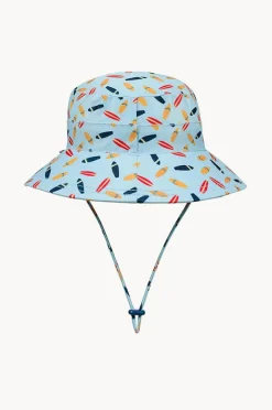 Hats|Bedhead Boys Surfboard Classic Bucket Sunhat Light Blue
