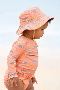Hats|Toshi Boys Surfs Up Swim Sunhat Orange