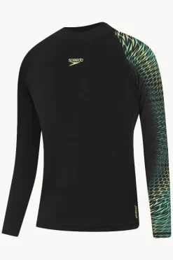 Rashies|Rashies & Sunsuits|Speedo Boys Tech Panel Suntop Black/green