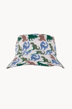Hats|Acorn Boys T-Rex Wide Brim Swim Hat Green/blue
