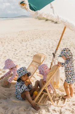 Hats|Acorn Boys T-Rex Wide Brim Swim Hat Green/blue