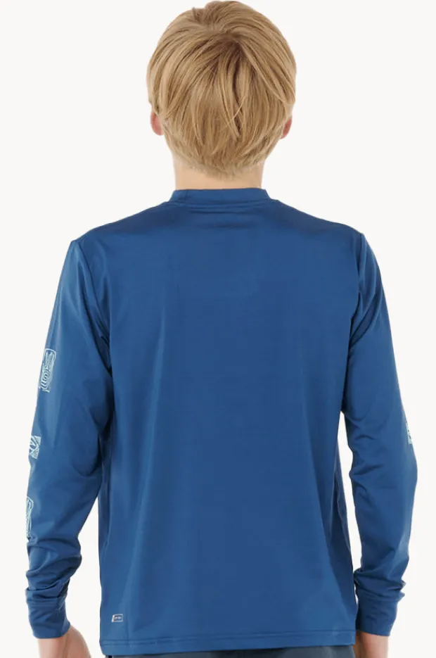 Rashies|Rip Curl Boys Tropic Daze Long Sleeve Suntop Light Navy